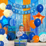 Blue Dog Party Pack Foil Curtains, Banner, 22 Balloons, & Photo Booth Props