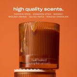 Half Baked Pumpkin Smash Scented Candle By , Festive Fall Candle, 50+ Hours, 100% Cotton Fiber Wicks, Soy Wax Blend, Non-Toxic, Vegan, 8.5Oz
