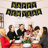 10ft Gold & Black 2026 Happy New Year Banner - No DIY Required