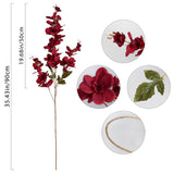 6Pcs 35.43'' Red Delphinium Artificial Flower Faux Larkspur Silk Flowers Long Stem Blossoms Flowers For Tall Vase Floral Arrangements Home Table Wedding Decor(Red)
