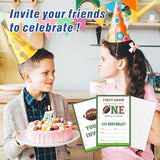 Football 1St Birthday Party Invitations, Sports Themed Invite Cards (20-Pack) With Envelopes, Rugby Style Birthday Party Supplies Decorations(4"X6")-C05