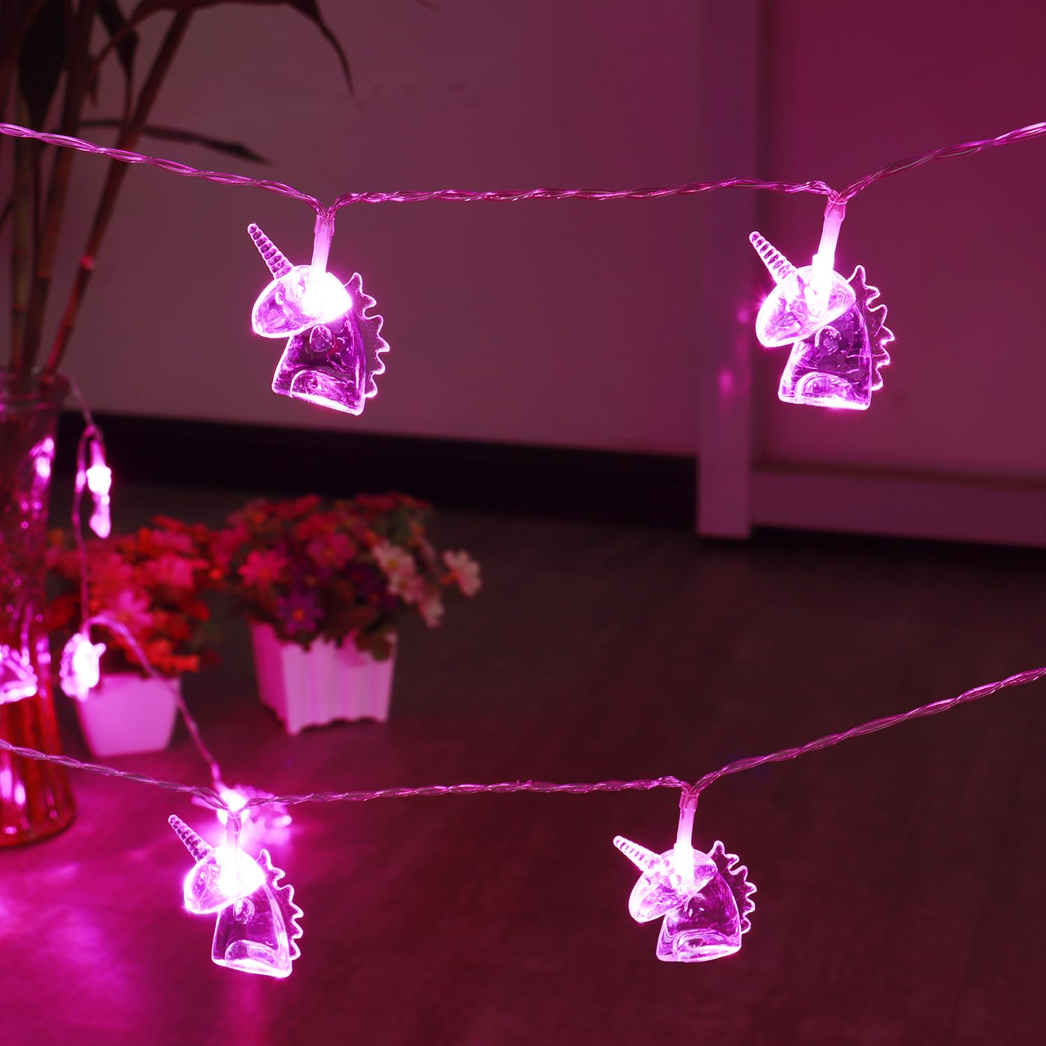 30Led 16Ft Unicorn String Lights Battery Operated,Unicorn Birthday Decorations Fairy Lights With Remote For Kids Tent Gi