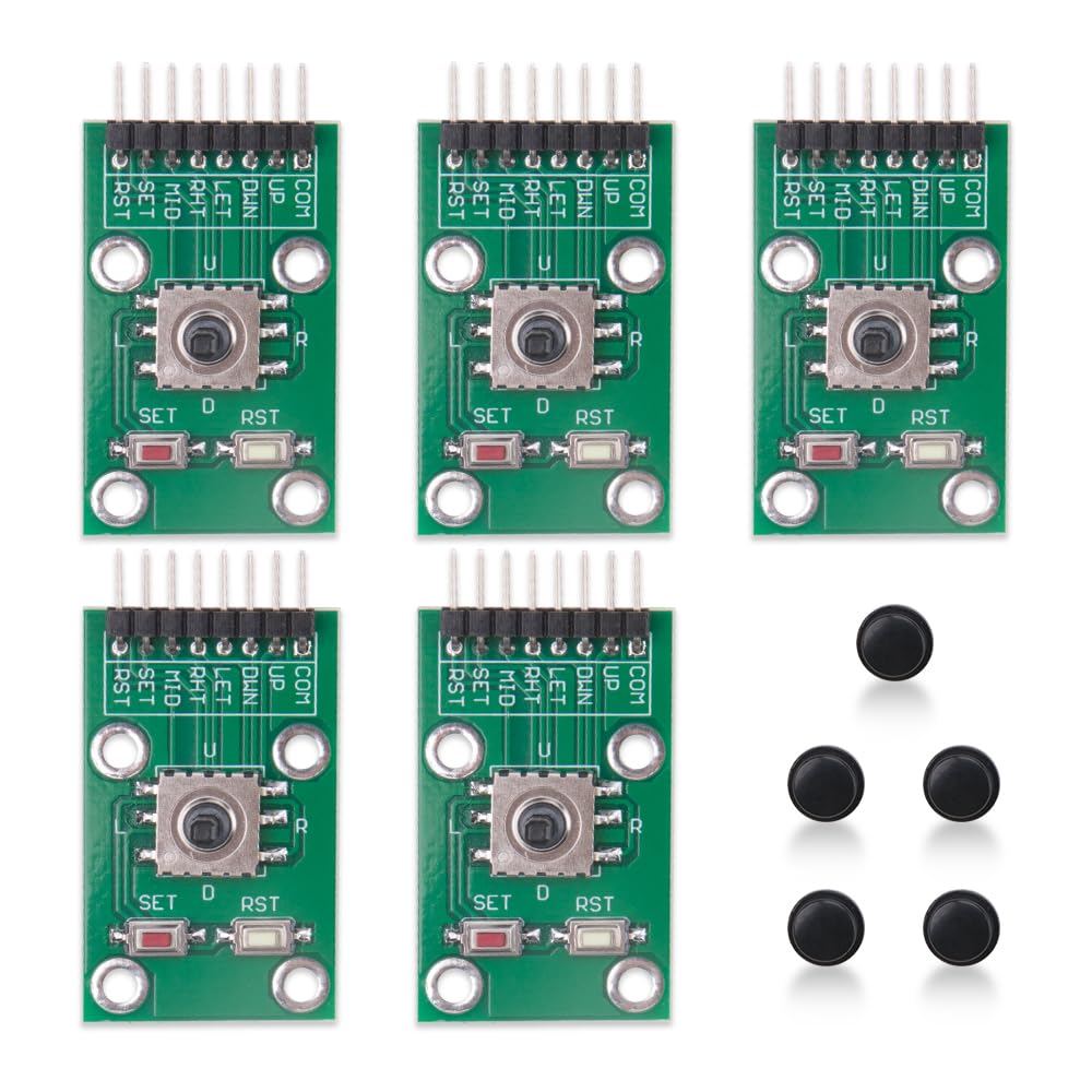 5Pcs 5-Channel Five Direction Navigation Button Module 5D Rocker Joystick Independent Keyboard For Arduino Mcu