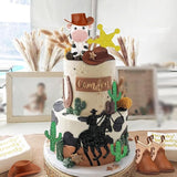 Cowboy Cake Decorations Cow Hat And Boot Cake Toppers For Western Cowboy Cowgirl Theme Party Birthday Baby Shower Party Supplies