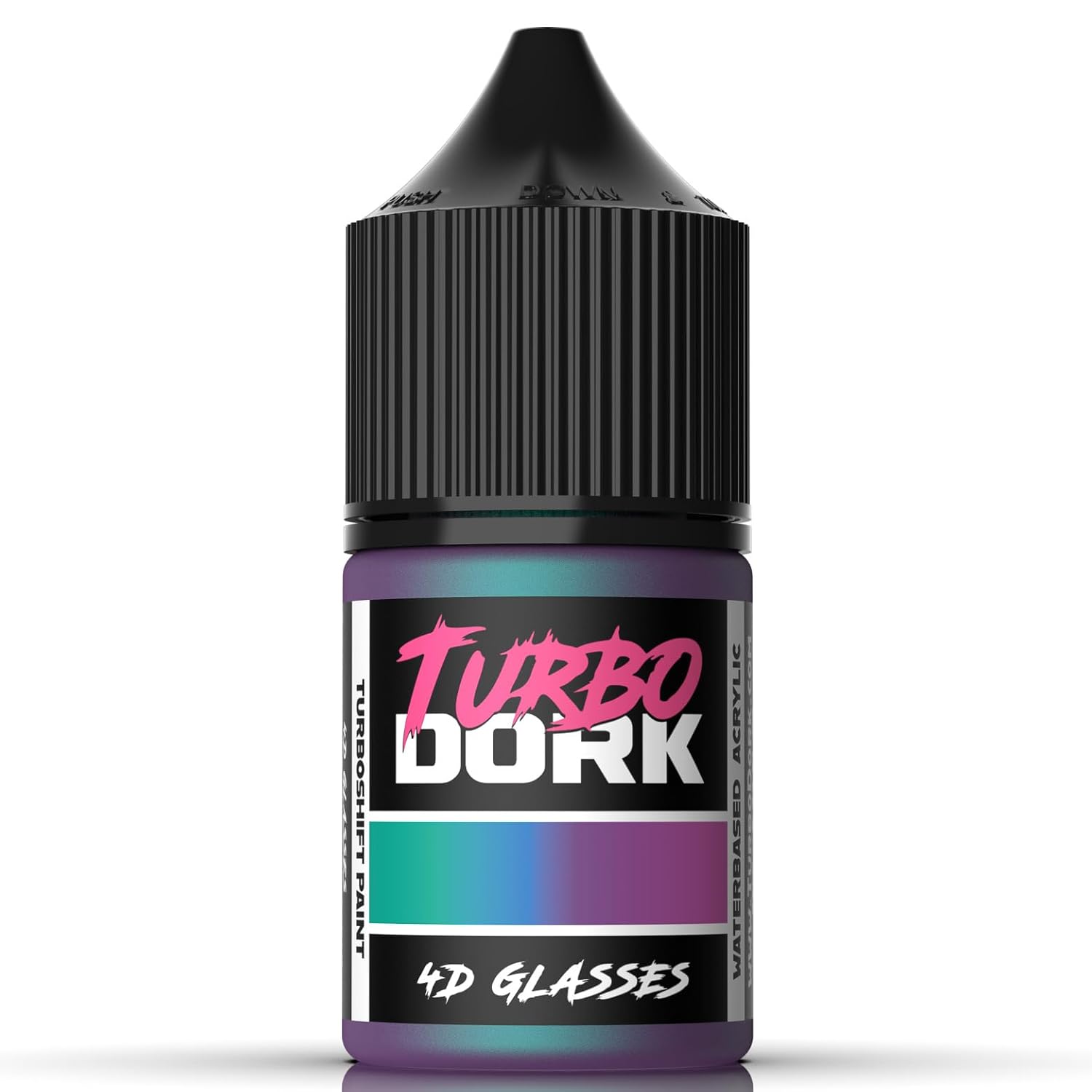 4D Glasses Turboshift Acrylic Paint 22Ml Bottle - Water-Based Non-Toxic Metallic Color Shifting Paint