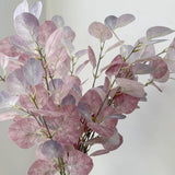 4 Pcs Fall Flowers Artificial For Decoration 33'' Artificial Eucalyptus Stems Long Stem Eucalyptus Branches For Home Wedding Festival Party Decor,Light Purple