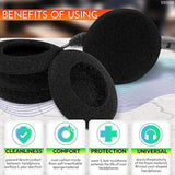 3 Pack Soft Foam Headset Ear Covers - 60Mm Headphone Ear Covers Replacement, Durable And Easy To Clean Cushions, 2.3 Inch Universal Size, Good For Work, Extended Listening Sessions, And Daily Use