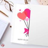 Happy Valentine’S Day Greeting Cards, Cute Romantic Valentines Love Hearts Balloons Thank You Greetings For Husband, Wife, Boyfriend, Girlfriend | 5" X 7" | 10 Per Pack