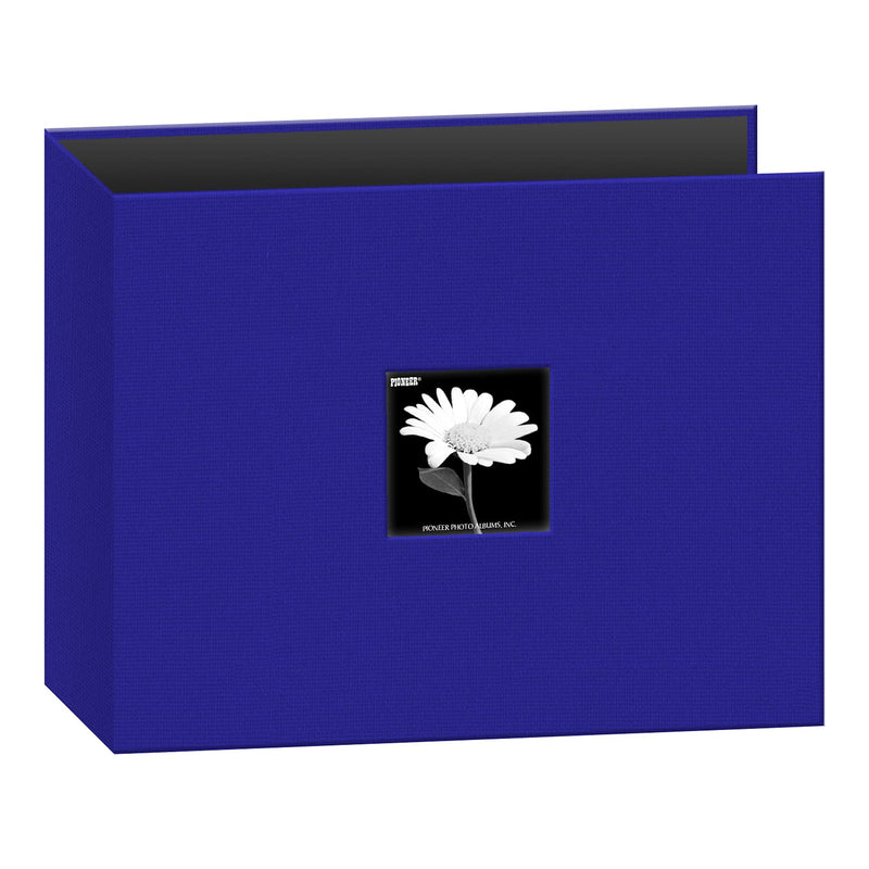 Photo Albums Fabric Frame 3-Ring Scrapbook, 12"X12", Cobalt Blue