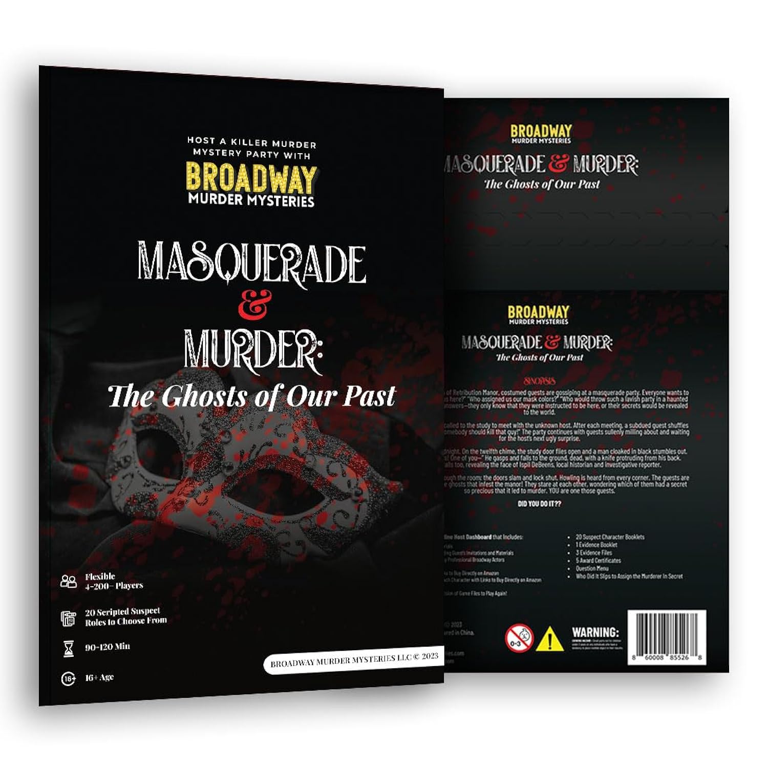 Masquerade And Murder: Ghosts Of Our Past | Masquerade Murder Mystery Games For Adults And Teens | Flexible 4-20+ Players | Physical Game Kit