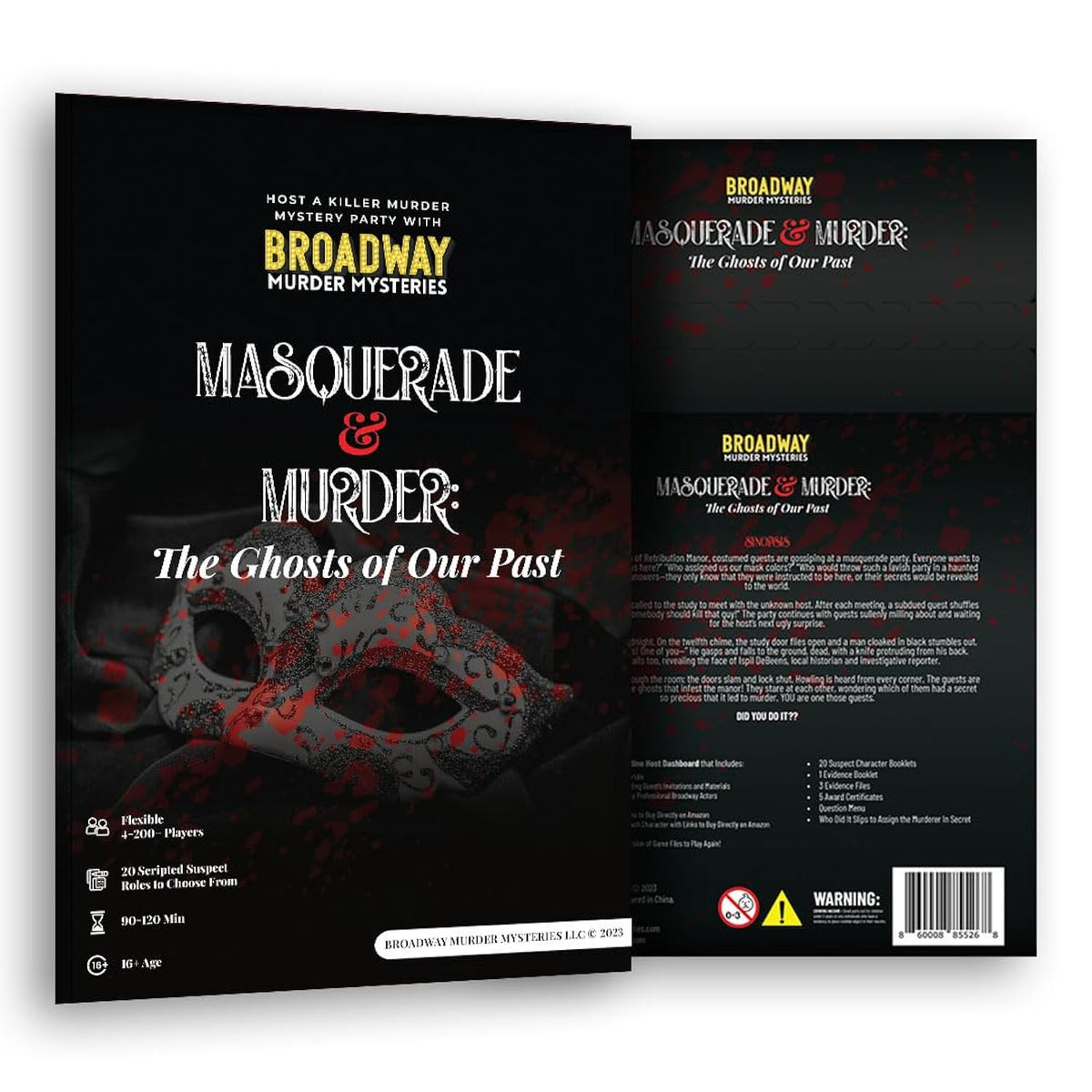 Masquerade And Murder: Ghosts Of Our Past | Masquerade Murder Mystery Games For Adults And Teens | Flexible 4-20+ Players | Physical Game Kit