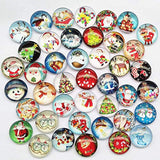 30Pcs 20Mm(3/4") Assorted Styles Christmas Snow Man Tree Claus Jingle