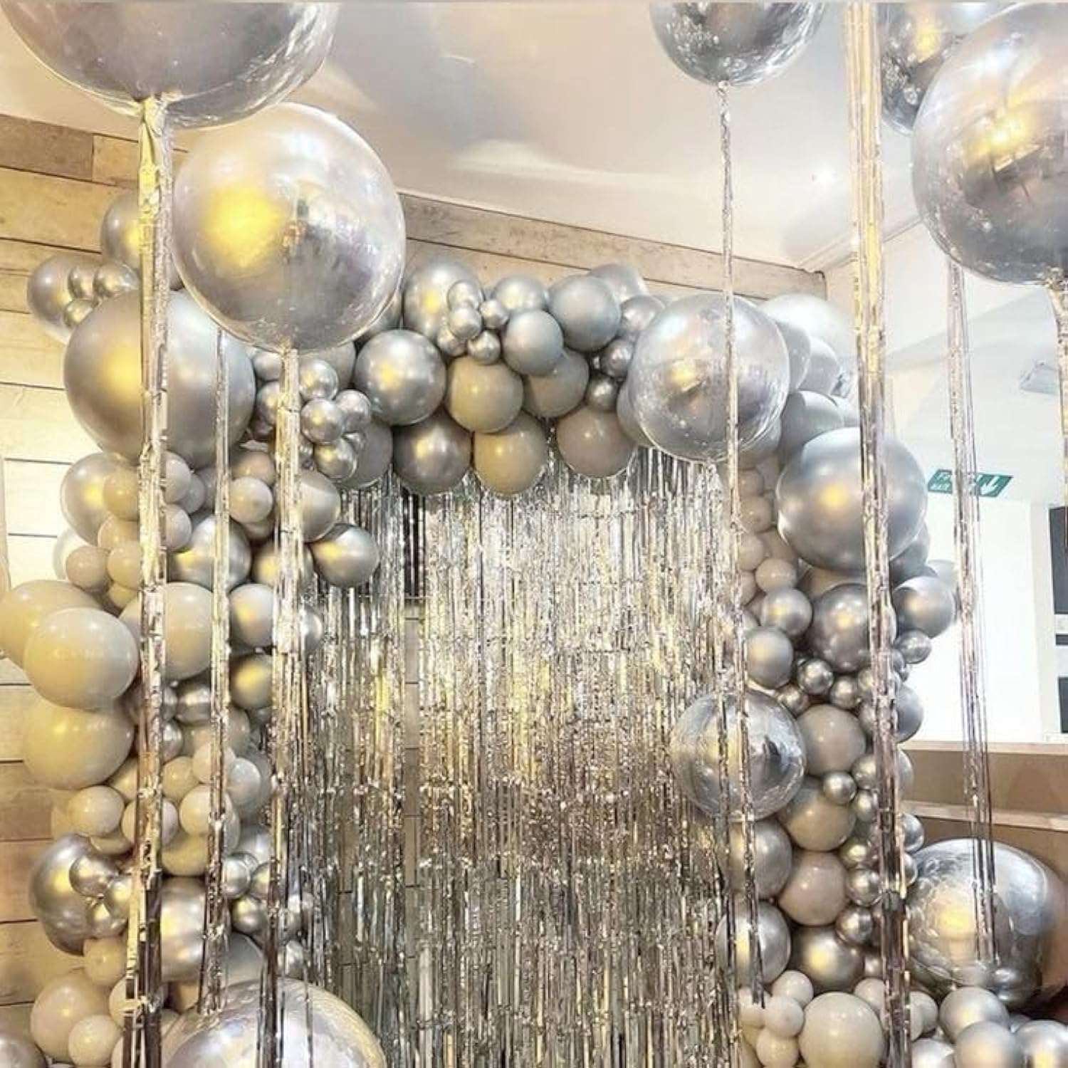 12Pcs Silver Foil Balloons 22, 15, 10in Metallic Chrome Party Decorations
