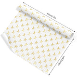 Gold Foil Bow Wrapping Paper -Mini Roll- 17In X 32.8Ft White Gold Bowknot Gift Wrap Paper Cute Craft Paper For Party Packing Supplies
