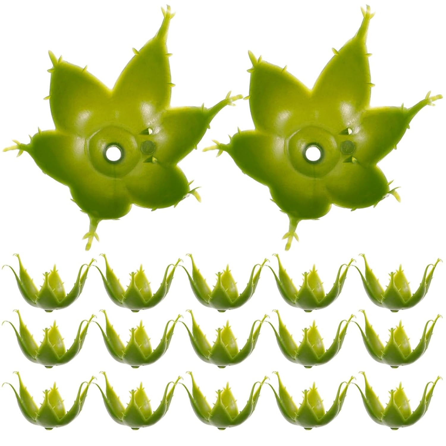 100 Pcs Green Plastic Flower Bases 2.17X2.17X1.38 Inches Artificial Rose Calyxes Sepals For Diy Floral Arrangements Craft Supplies Home Decor