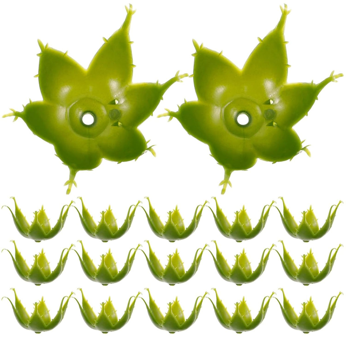 100 Pcs Green Plastic Flower Bases 2.17X2.17X1.38 Inches Artificial Rose Calyxes Sepals For Diy Floral Arrangements Craft Supplies Home Decor