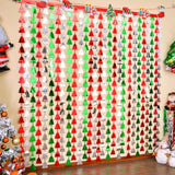 Mega-L 2 Pack Christmas Foil Fringe Curtains Red Silver Green Party Decor
