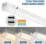 4 Pack 4FT LED Linear Light Fixtures CCT Selectable 40W 32W 24W Shop Lights for Office Garage
