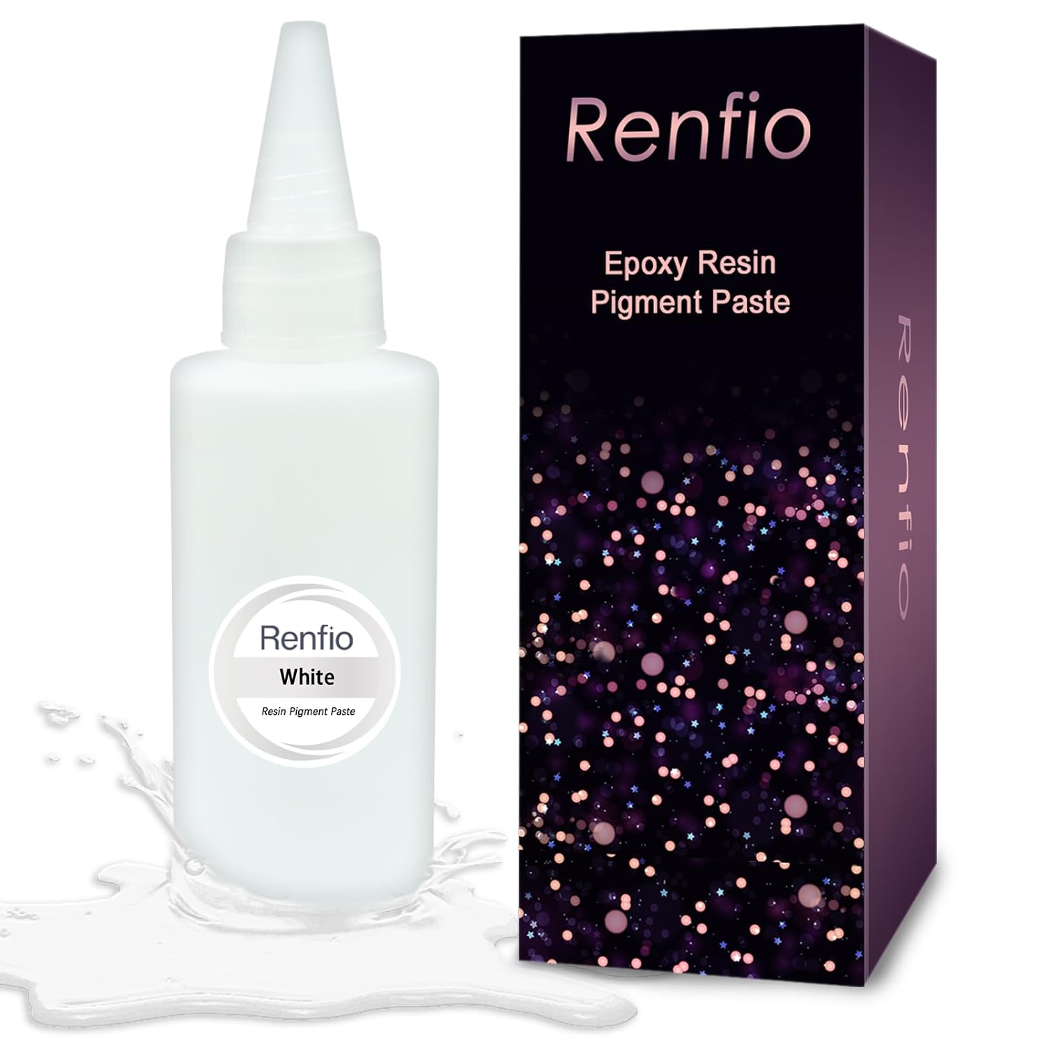 White Pigment Paste, 5.64Oz/160G Epoxy Dye High Concentrated Epoxy Resin Color Pigment Easy To Mix Paint Resin Pigment Paste For Uv Resin Coloring Candle Dye Crafts Woodwork - White