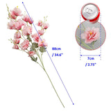 2 Pack 34.6" Artificial Flower Bouquet,40 Flower Heads Long Stem Silk Peony,Fake Spring Flowers For Bridal Wedding Home Party Festival Floral Arrangements Decoration(Champagne & Pink)