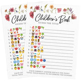 Baby Shower Games For Girl – 4 Games And Activities For 30 Guests, Includes Bingo, Price Is Right, Mommy Or Daddy Trivia, And Storybook Title Guessing, Wildflower Baby In Bloom Design