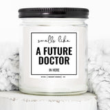 You Nique Designs Future Doctor Candle 9 Oz - Med Student Gift, Medical Student Gifts & Medical School Graduation Gifts - Future Doctor Candles For Med Students (Mahogany Teakwood)