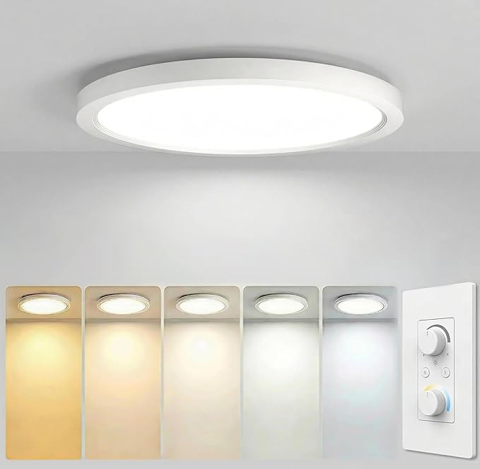 16 Inch Ultra Slim LED Ceiling Light 3400LM 5CCT Dimmable Flush Mount Fixture
