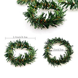 12 Pcs Christmas Napkin Rings Christmas Napkin Holder Small Artificial Pine Needles Wreath Candle Rings For Banquet Table Decorations