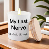 Candles Gifts For Women Funny Unique Christmas Birthday Self Care Relaxation Spa Gag Gifts For Sister Best Friend My Last Nerve Lavender Scented Soy Candle