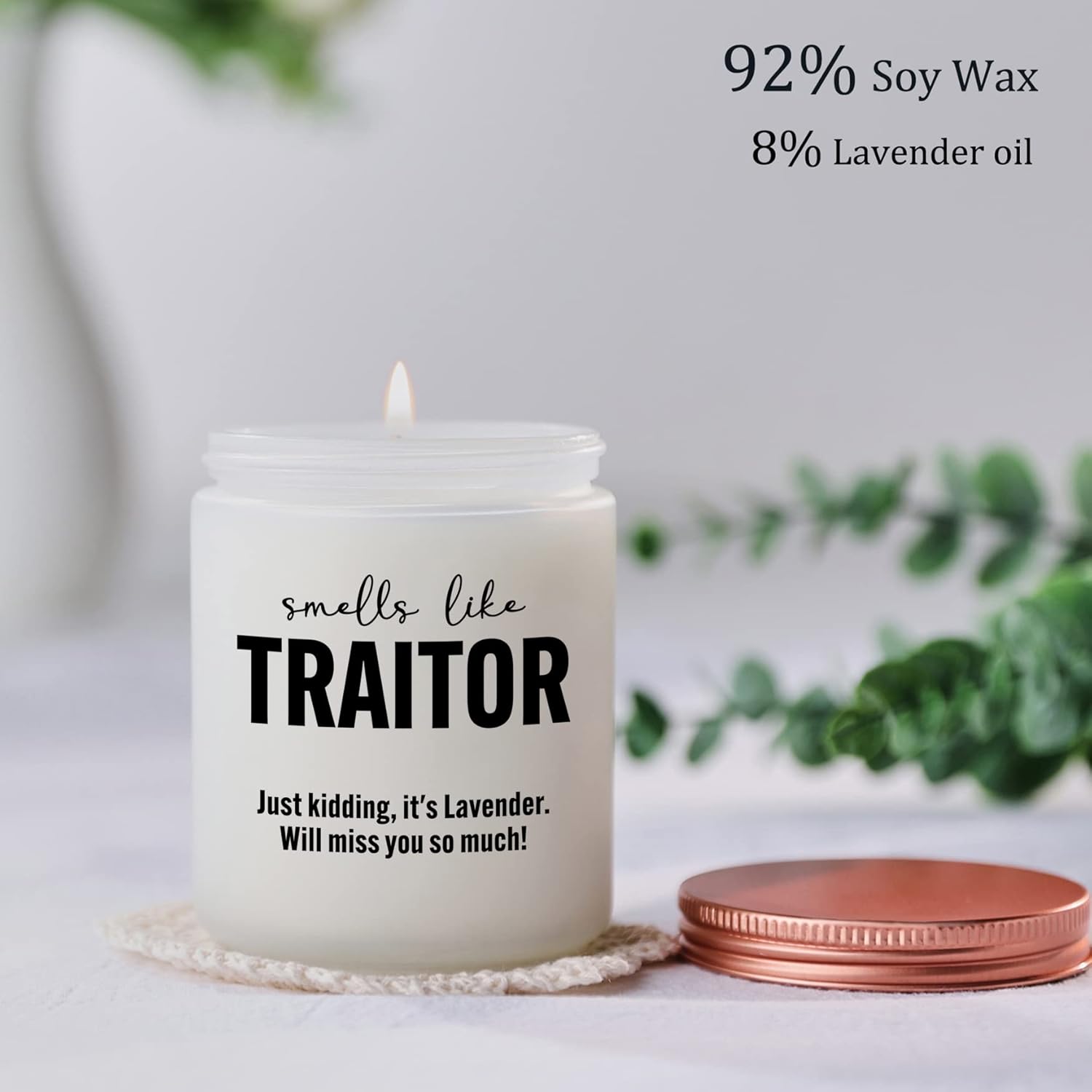 Funny Farewell Gift For Coworker - Unique Leaving, Goodbye, New Job, Good Luck Candle Gifts For Women, Boss, Employee - Friend Neighbor Moving Away Housewarming Gifts For New House