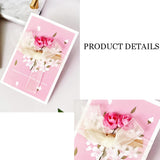 Paper Flower Roses Greeting Cards With Blank Note Delicately Decorated Paper Card For Friends And Family Holiday Thank You Card,Red And Pink.