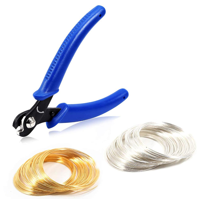 200 Loops Memory Wire For Bracelet Making 5 Inches Memory Wire Cutting Pliers