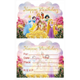 20Pcs Princess Birthday Invitations,Princess Party Invitations Birthday Party Supplies Decoration(Invitations20Pcs)