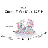 Happy 65Th Milestone Anniversary 3D Pop Up Greeting Card - Perfect Couple, Elegant Wedding, Marriage, Romantic, Being Together, Sapphire Congratulations, Lovebirds