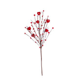 Valentine’S Day Gifts,6 Pcs Artificial Red Berry Flower Stems Heart Shaped Berry Picks For Valentine’S Day,Wedding