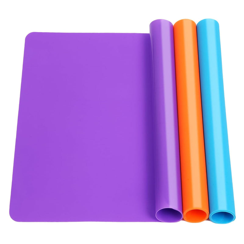 3 Pack Silicone Mats For Crafts, Premium Playdough Mat,A3 Size Silicone Sheet, Liquid, Resin Jewelry Casting Molds Mat,15.7 "X11.8" Nonstick & Nonslip Heat-Resistant Table Protector By