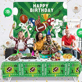 4 Pack Football Table Covers - 51X86 Inch Football Tablecloths - Birthday Party Theme