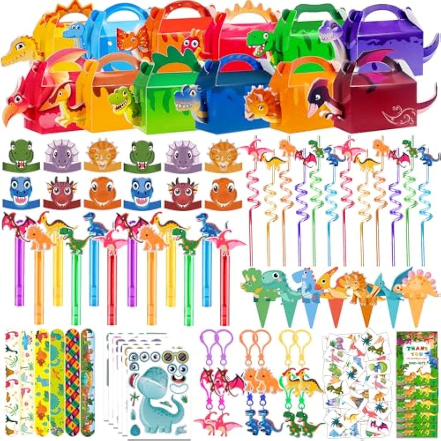 320-Piece Dinosaur Party Supplies with Goodie Bags and Favors for Kids