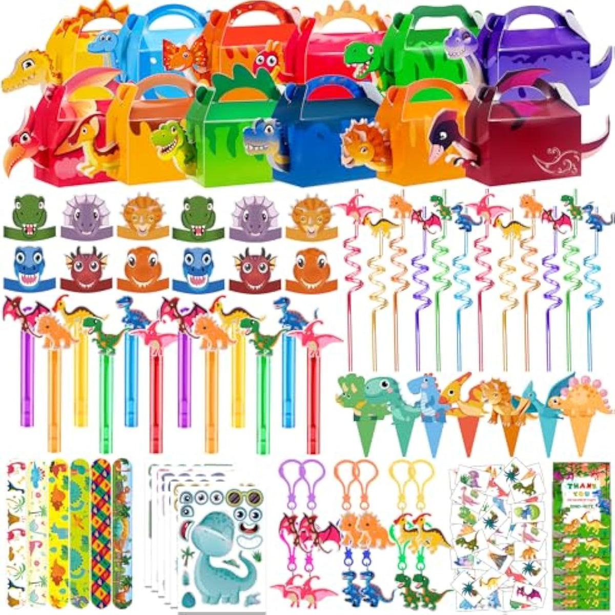 320-Piece Dinosaur Party Supplies with Goodie Bags and Favors for Kids