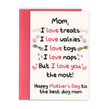 Funny Dog Mom Mothers Day Gifts, Happy Mothers Day Cards For Best Dog Mom