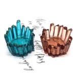 2 Pack Crystal Cluster Tea Light Candle Mold, Silicone Mold For Resin Jewelry Trinket Dish/Holder