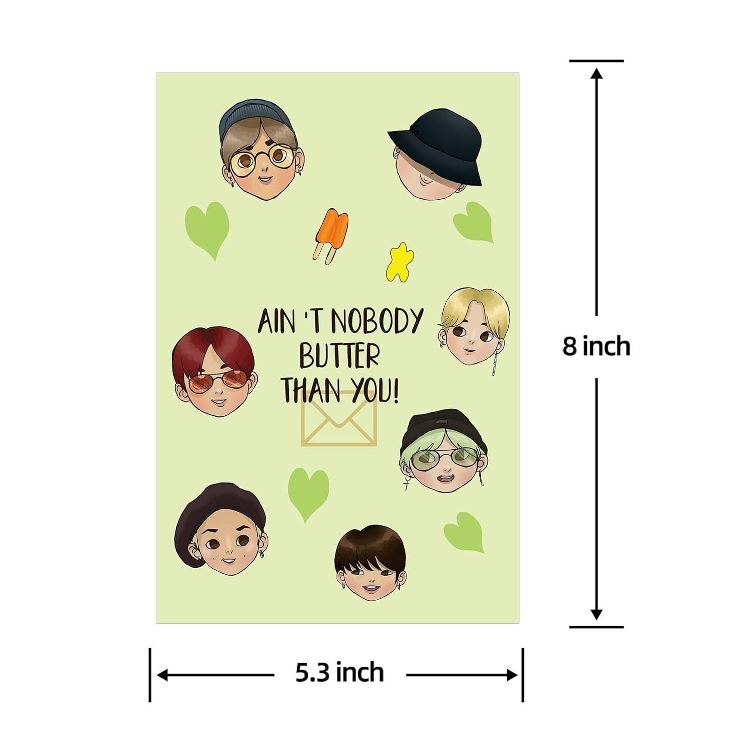 Funny Butter Birthday Card, Army Kpop Idol Card, Ain'T Nobody Butter Than You
