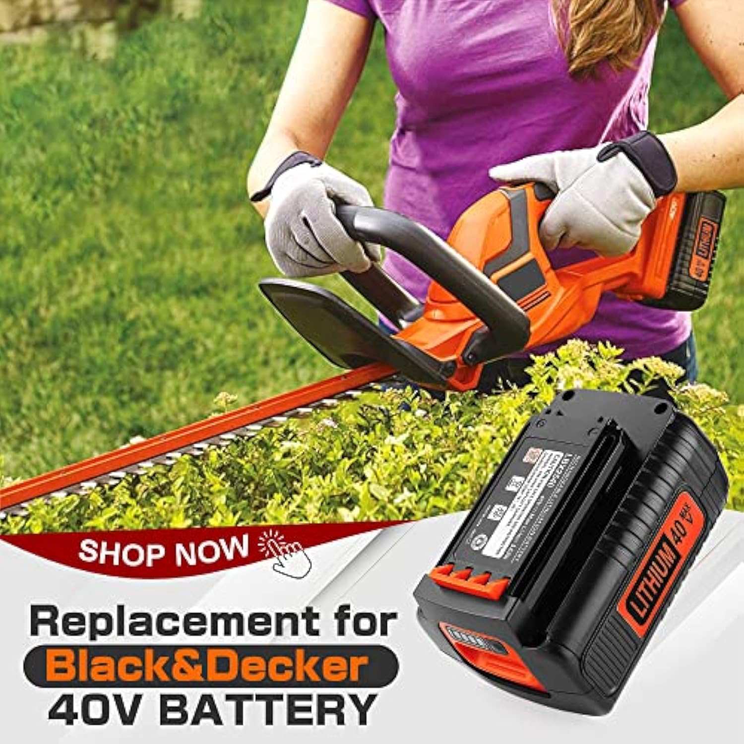 40 Volt 3.5Ah Lithium Replacement Battery For Black And Decker 40V Battery Lbx2040 Lbxr36 Lbxr2036 Lst540 Lcs1240 Compatible With 36V/40V Max Black And Decker Power+ Tools