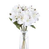 6 Pcs White Lily Flowers Artificial 18Heads Fake Lillies 18” Artificial White Flowers Easter Lilies For Home Decor Indoor Wedding Party Graves Arrangement
