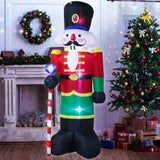 8 Feet Christmas Inflatable Nutcracker Soldier Holiday Lighted Blow Up Yard Decoration 8Ft Estaca Nutcracker Inflatable