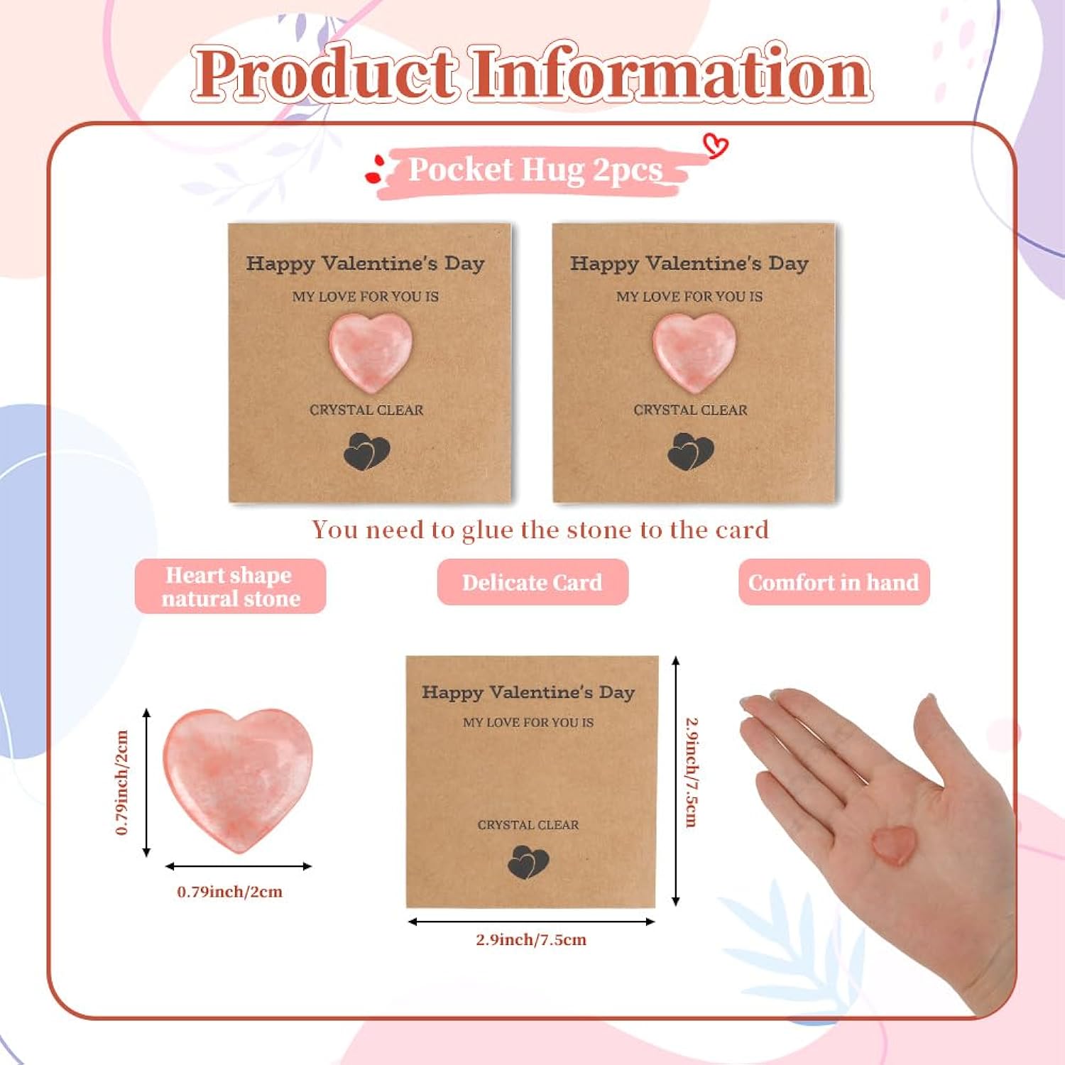 Valentines Day Cards Valentines Day Gifts For Kids Gifts For Him Her San Valentines Cards With Heart Shape Stonevalentines Day Gifts For Kids Couple Boyfriend Valentines Day Cards For Kids School
