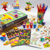 72 Pcs Mexican Fiesta Party Favors, Coloring Books & Crayons Set, Cinco De Mayo Pinata Goodie Bag Fillers, Day Of The Dead Craft Kit, Stickers, Tattoos For Taco Party & Holiday Celebrations