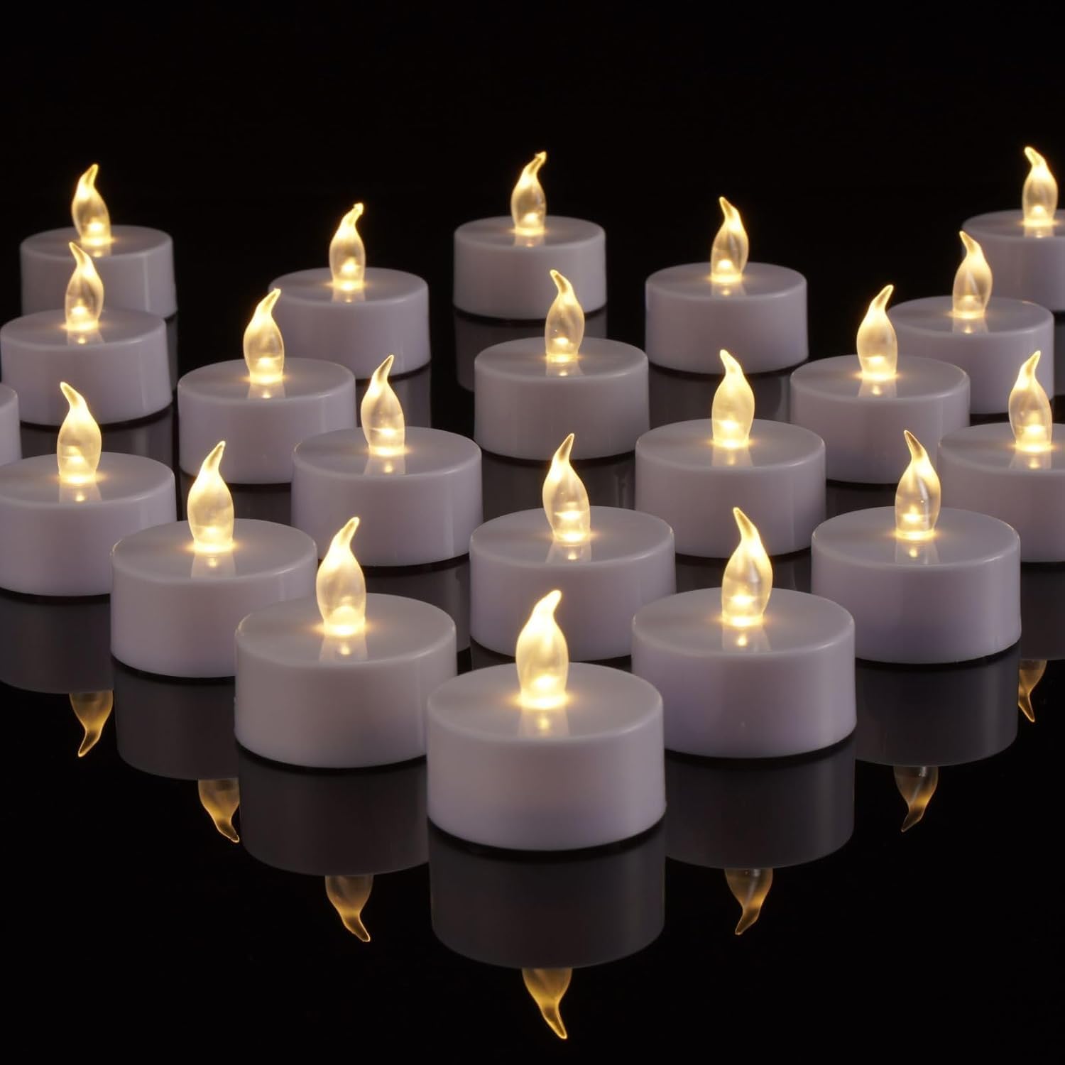 Led Battery Tea Light Candle- 24 Pack Flameless Candles Realistic And Bright Flickering Tealight Long Lasting 200Hours For Holiday Celebration, Party, Home Decoration Warmwhite, Battery Operated