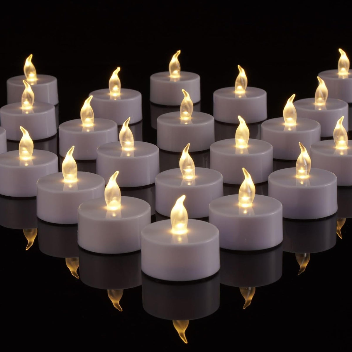 Led Battery Tea Light Candle- 24 Pack Flameless Candles Realistic And Bright Flickering Tealight Long Lasting 200Hours For Holiday Celebration, Party, Home Decoration Warmwhite, Battery Operated