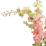 5Pcs Pink Delphinium Artificial Flowers, 33" Silk Larkspur Faux Flower With Long Stem Fake Bouquet For Tall Floor Vase Kitchen Home Indoor Hyacinth Floral Plant Centerpiece Decor